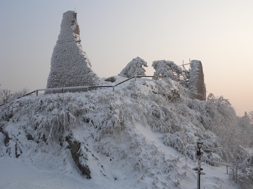 Hrad Starý Jičín v zimě