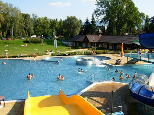Na skluzavce v Aquaparku Frenštát