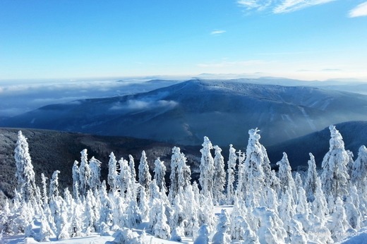 Pohled z Lysé hory v zimě