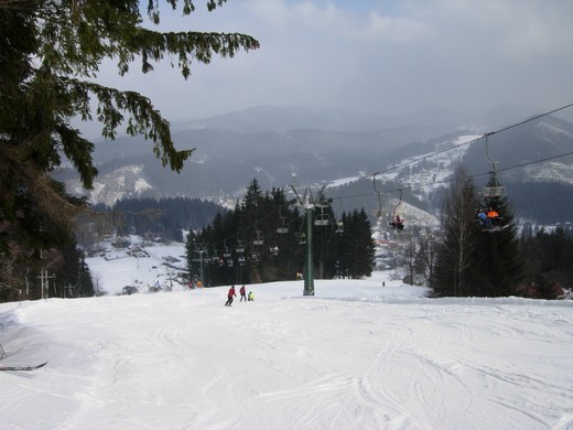 Rališka - horní část sjezdovky