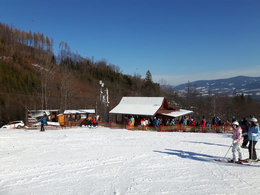 Lyžařský areál SKI Opálená - dolní stanice vleku