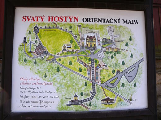 Mapa Svatého Hostýna